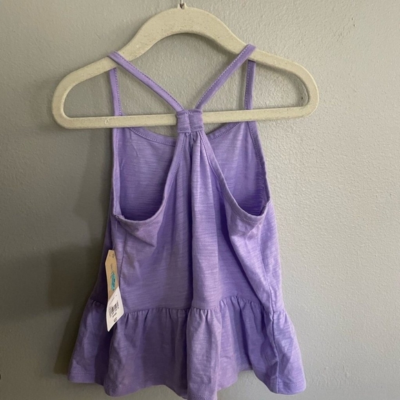 There Abouts Little and Big Girls purple peplum tank top - Picture 4 of 7